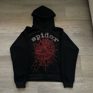 -sp5der og rhinestone hoodie
-size M